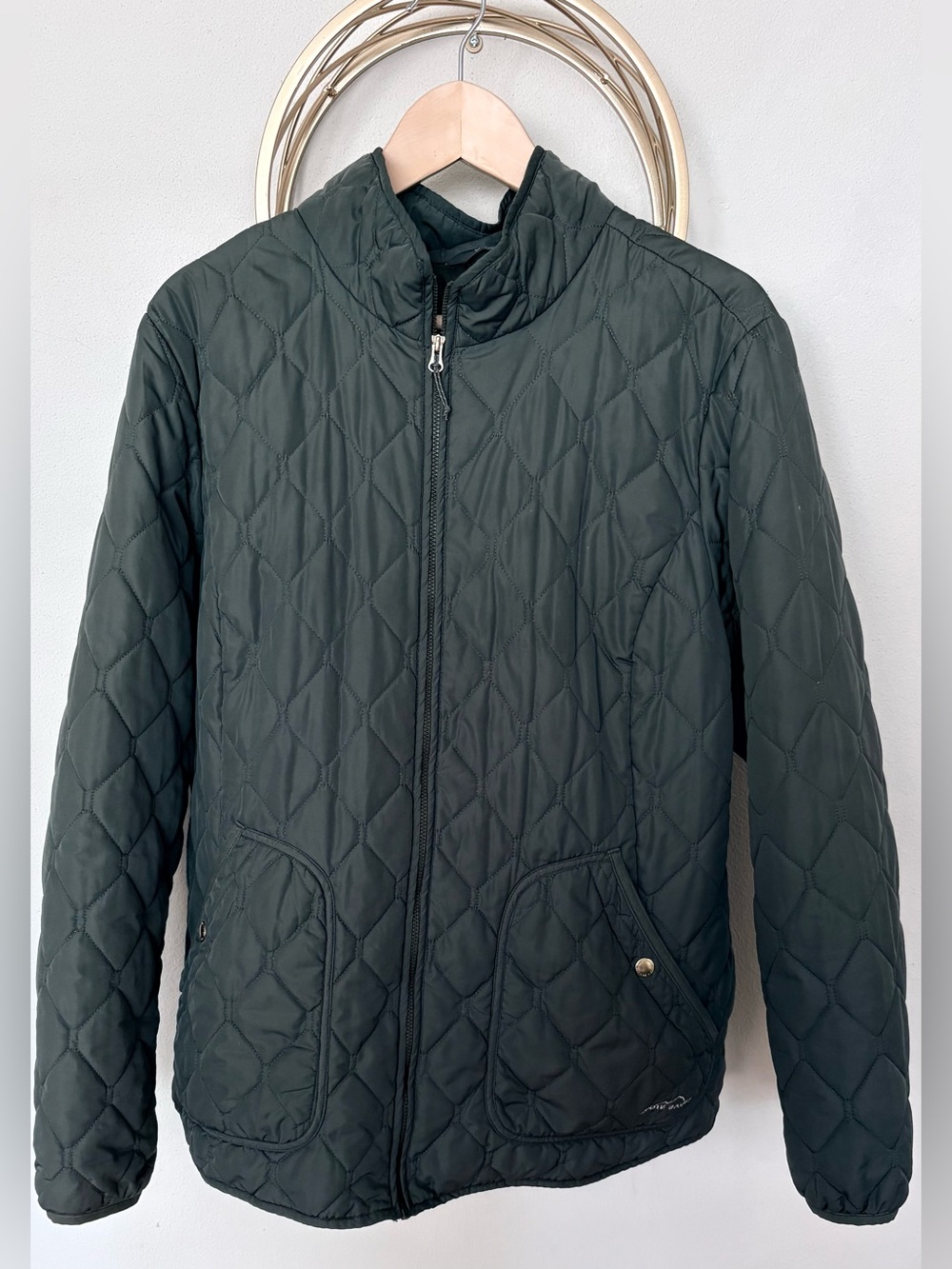 Eddie Bauer Quilted Puffer Jacket - Dark Green